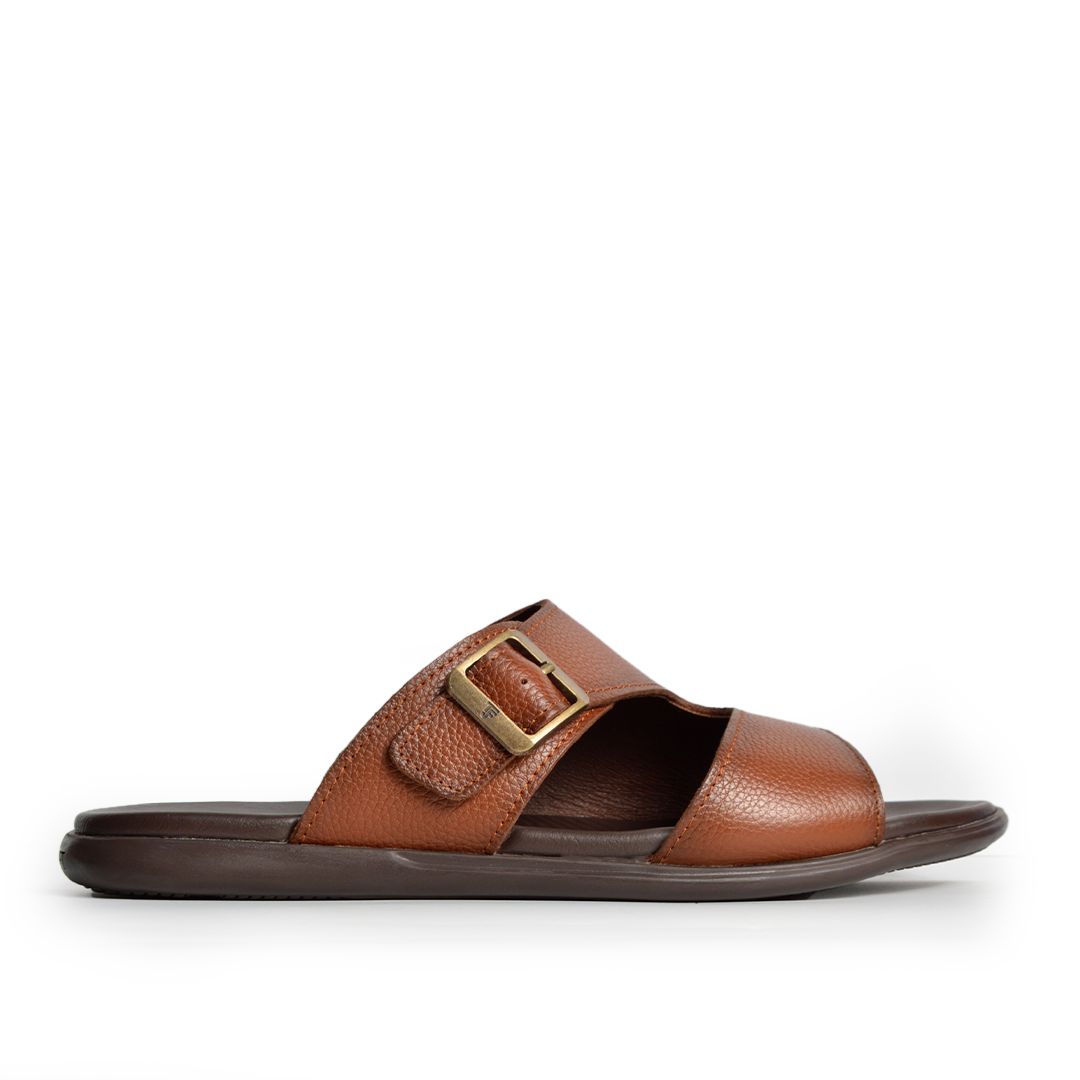 Sandale En Cuir  Rf 209 Tabac