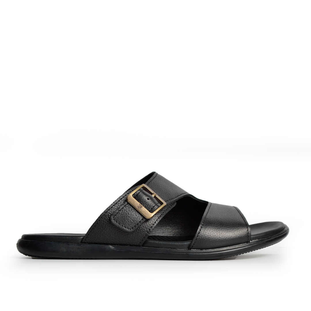 Sandale En Cuir  Rf 209 Noir