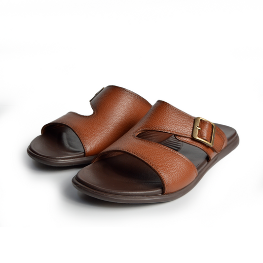 Sandale En Cuir  Rf 209 Tabac