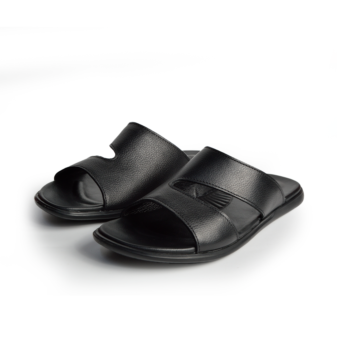 Sandale En Cuir  Rf 207 Noir