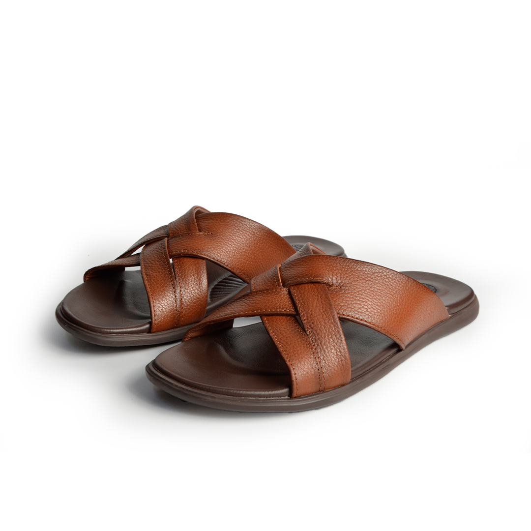 Sandale En Cuir  Rf210 X2 Tabac