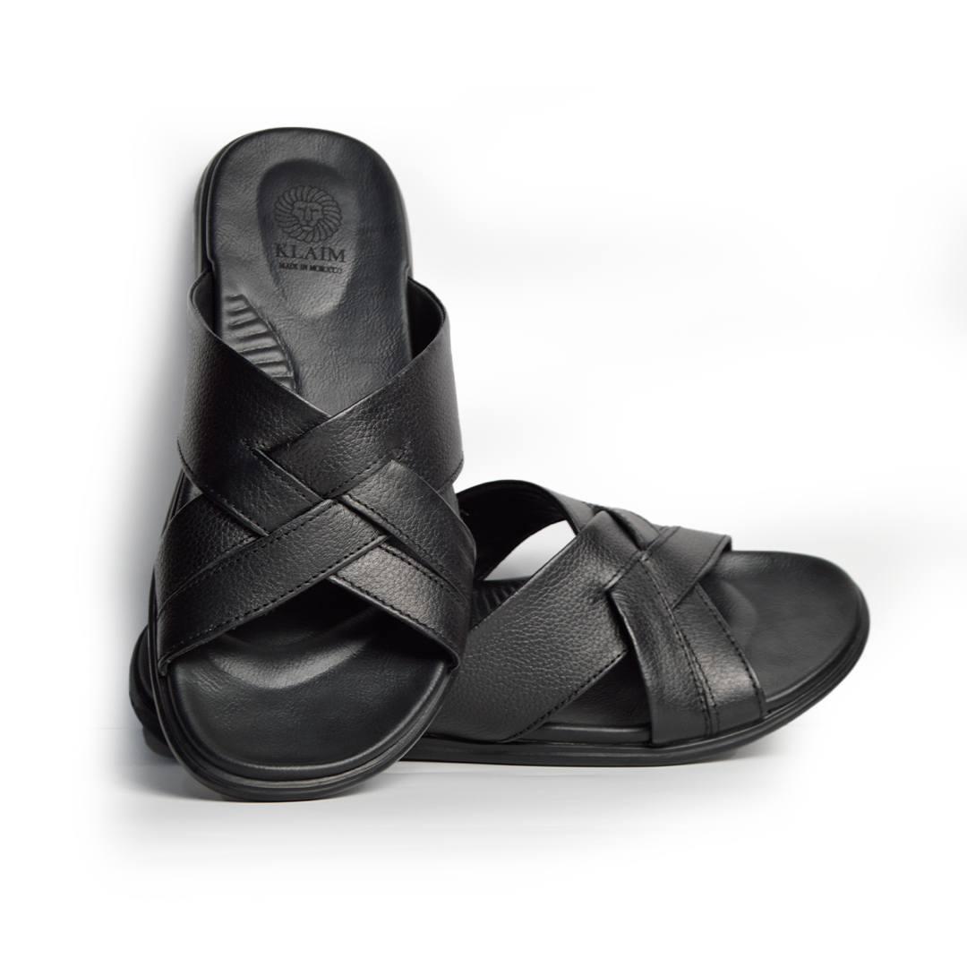 Sandale En Cuir  Rf210 X2 Noir