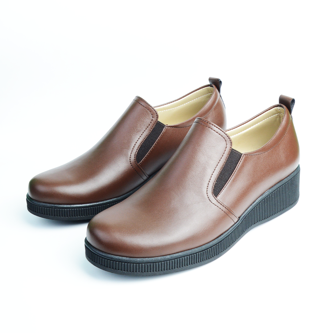 CHAUSSURES LIANNA EN CUIR MARRON