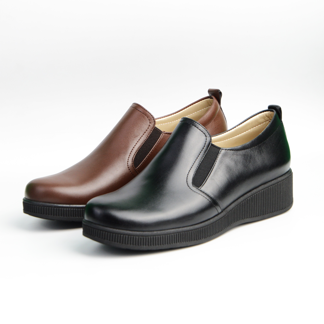 CHAUSSURES LIANNA EN CUIR MARRON